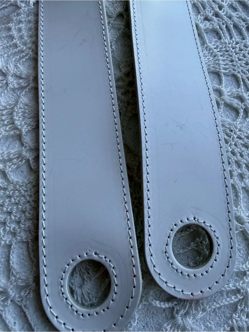 100% Capri White Leather Scarf Tie Belt Italian Resort